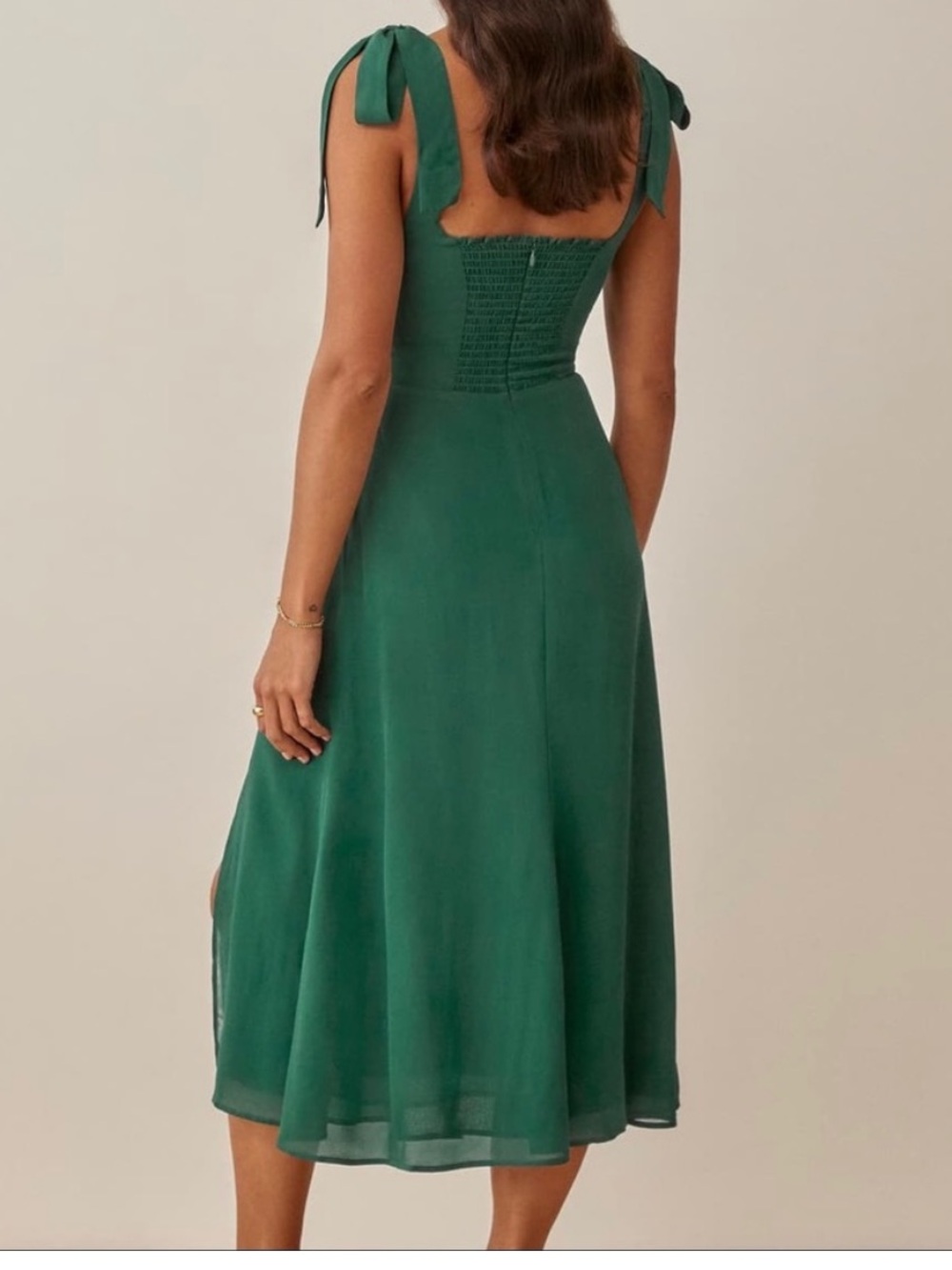 Like new Reformation twilight Green and White Floral Midi Dress - Picture 5 of 5